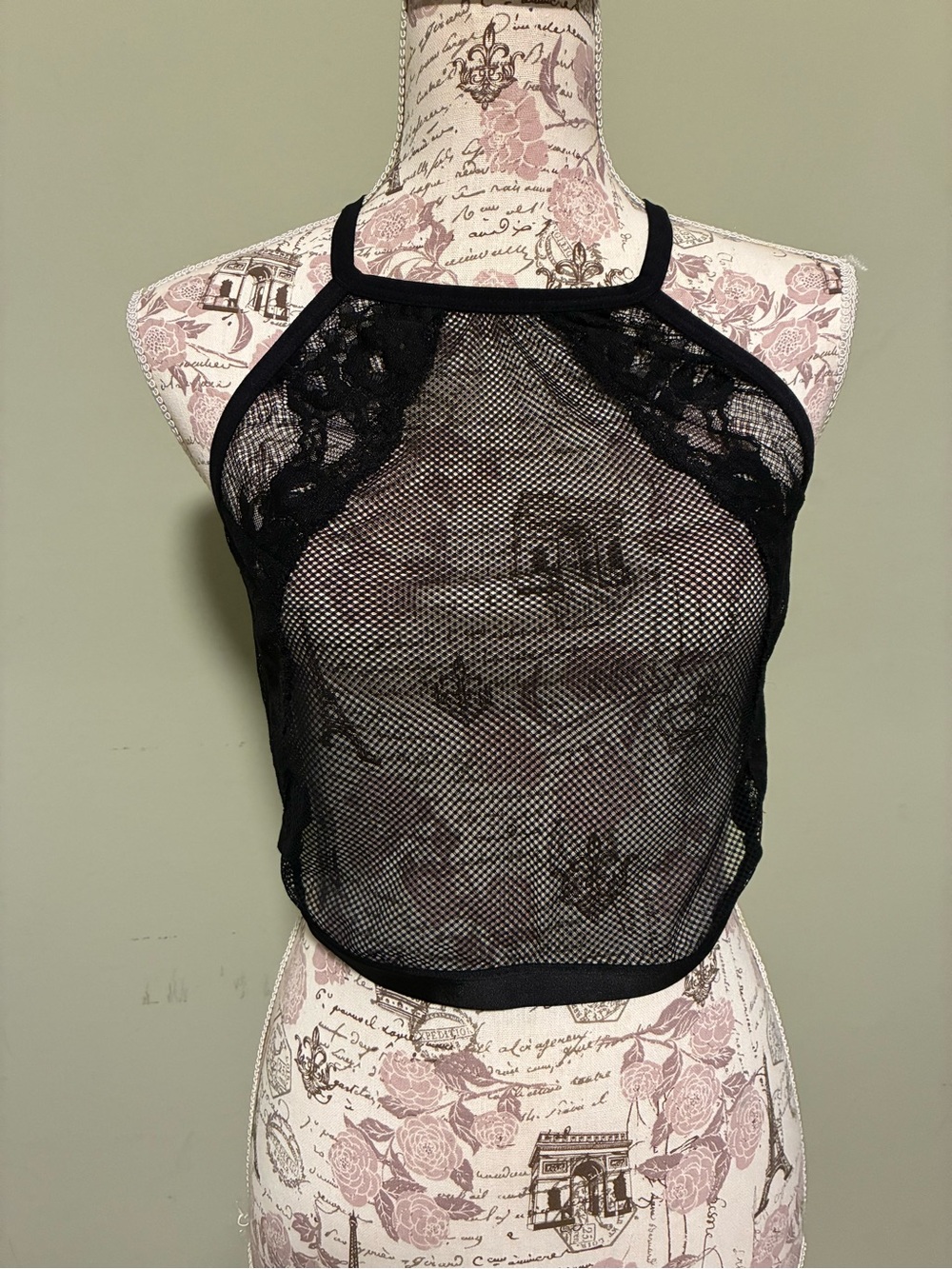 torrid Black Lace & Mesh Halter Bandeau